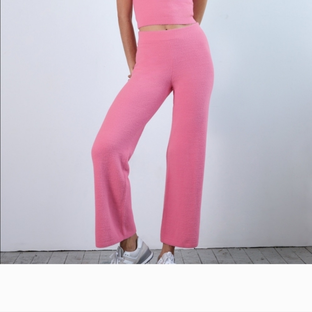 💕 Aritzia hush knit bubblegum Pants - Picture 1 of 3